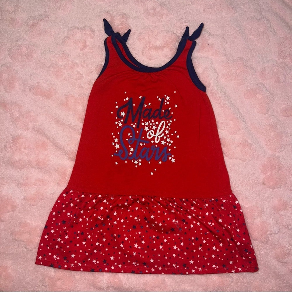Cat & Jack Girls Size XS 4/5 Patriotic 4th of July USA Sleepwear Dress